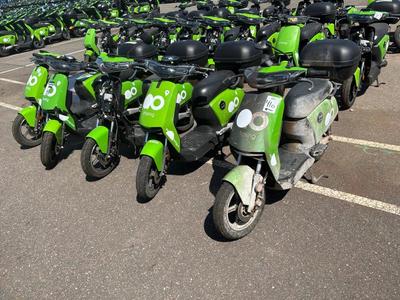 Overzichtsfoto van Super SOCO CUx Partij Elektrische sloop scooters (5x)